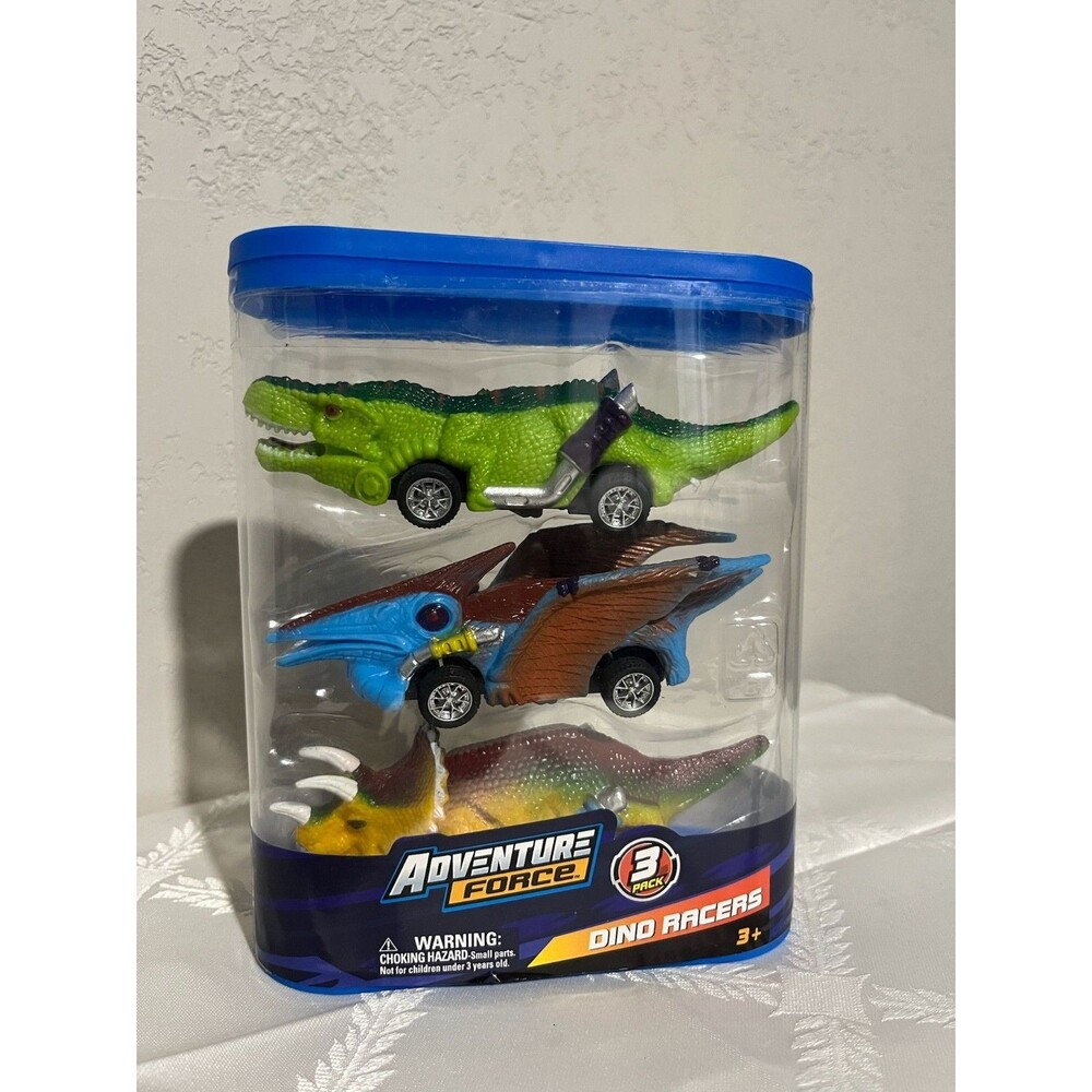 ADVENTURE FORCE 3 PACK DINO RACERS. NEW - Picture 2 of 6